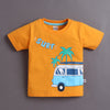 BUMZEE Orange & Green Boys Half Sleeves T-Shirt & Short Set Pack of 2