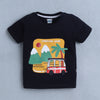 BUMZEE Navy & White Boys Half Sleeves T-Shirt & Short Set Pack of 2