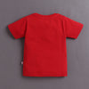 BUMZEE Red & Cream Boys Half Sleeves T-Shirt & Short Set Pack of 2