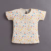 BUMZEE Pink & Beige Girls Half Sleeves T-Shirt & Short Set Pack of 2