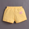 BUMZEE Pink & Beige Girls Half Sleeves T-Shirt & Short Set Pack of 2