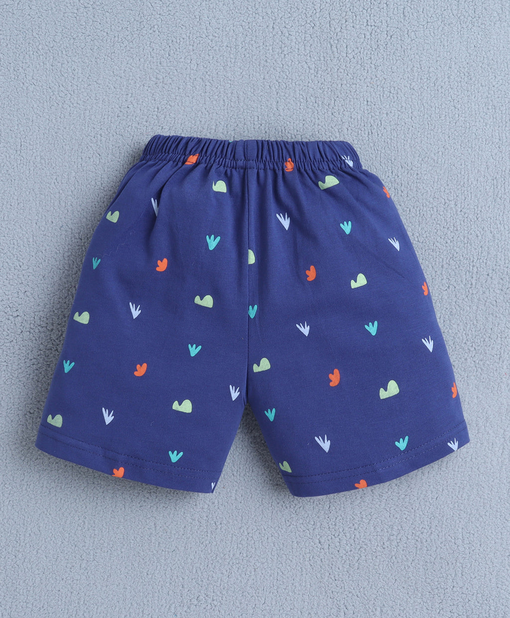 Bumzee Mint & Navy Animal Print T-Shirt & Short Set, Half Sleeves, 100% Cotton