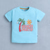 BUMZEE Blue & Orange Boys Half Sleeves T-Shirt & Short Set
