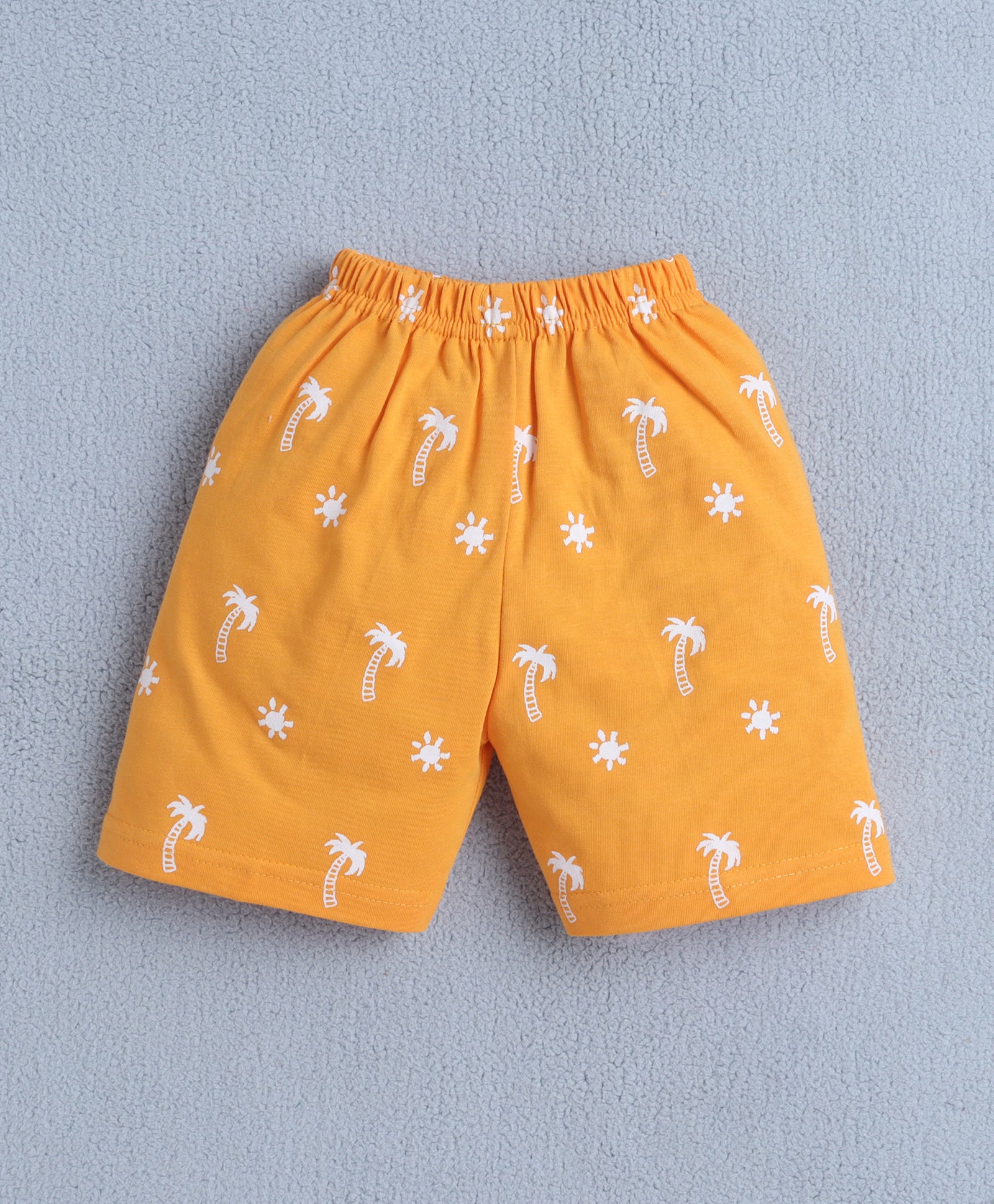 BUMZEE Blue & Orange Boys Half Sleeves T-Shirt & Short Set