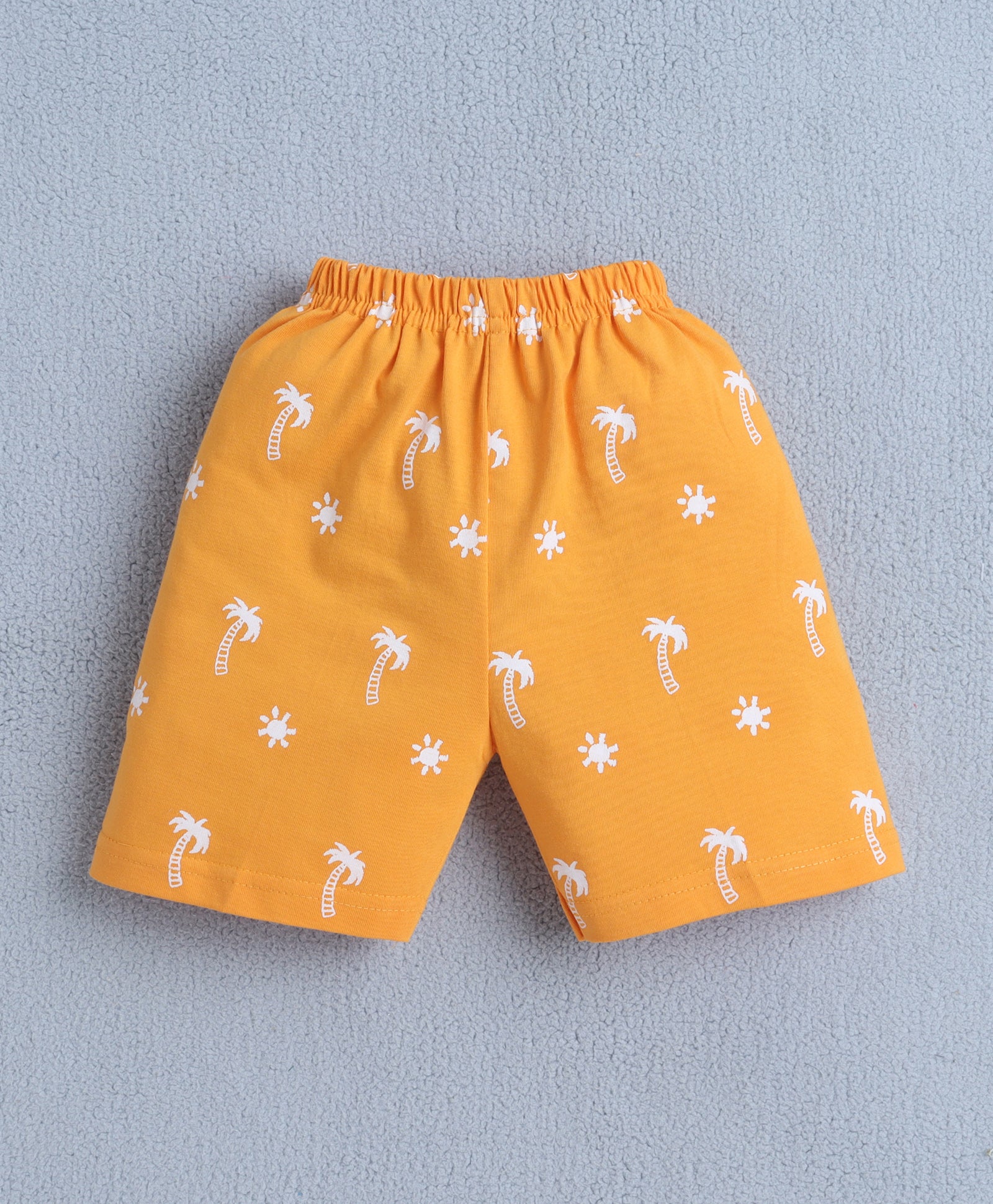 BUMZEE Blue & Orange Boys Half Sleeves T-Shirt & Short Set