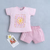 BUMZEE Pink Girls Half Sleeves T-Shirt & Short Set