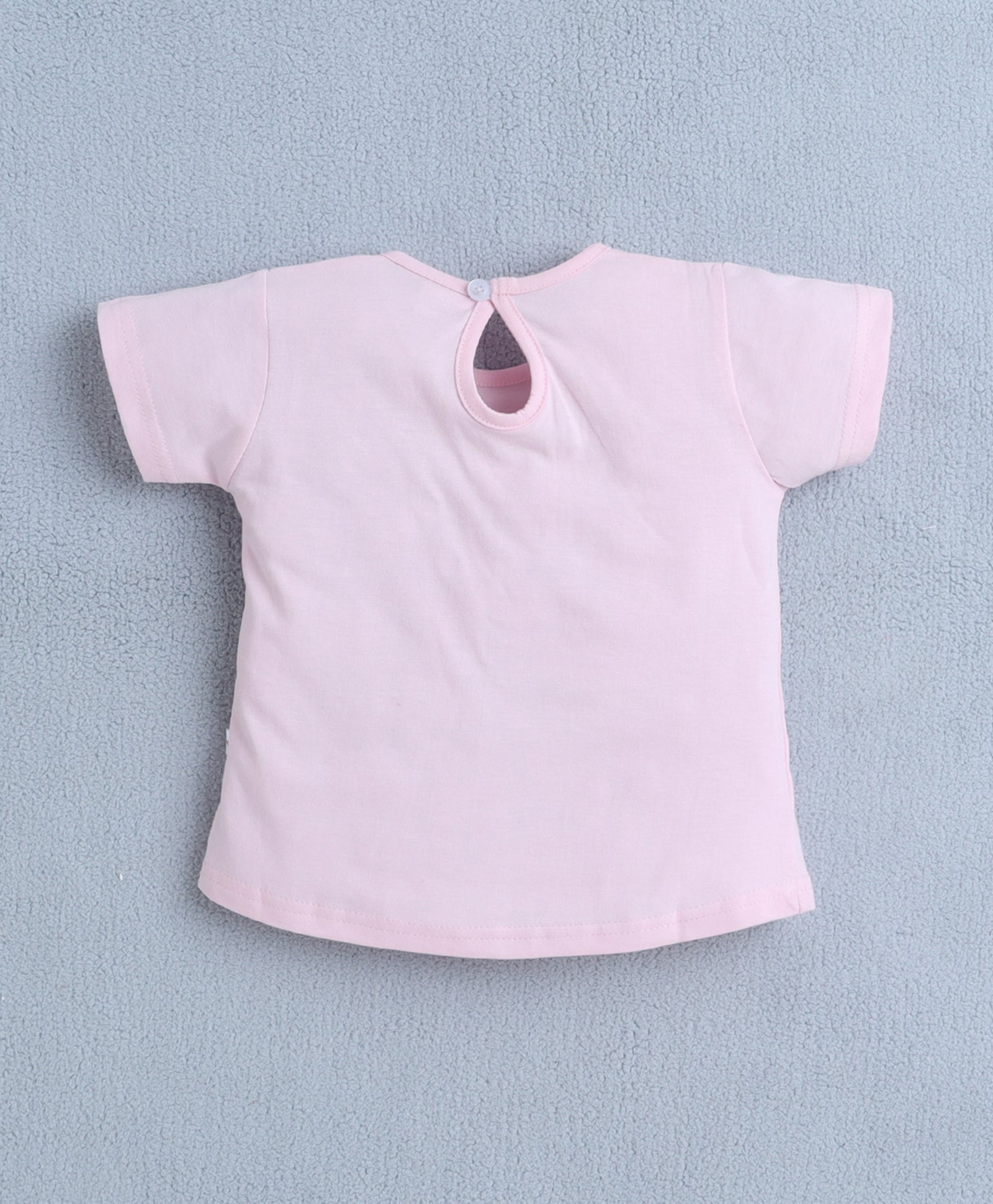 BUMZEE Pink Girls Half Sleeves T-Shirt & Short Set