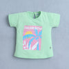BUMZEE Green & Pink Girls Half Sleeves T-Shirt & Short Set