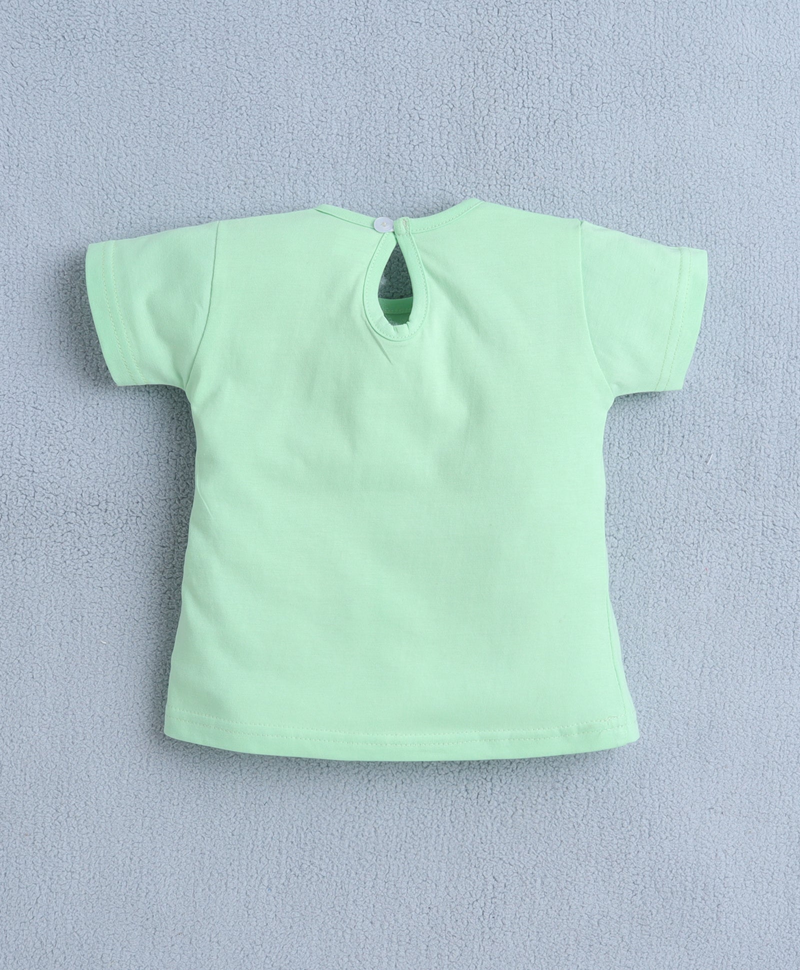 BUMZEE Green & Pink Girls Half Sleeves T-Shirt & Short Set