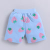 BUMZEE Sky Blue Girls Half Sleeves Oversized T-Shirt & Short Set