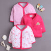 Girls Full Sleeves Jabla White & Baby Pink Pack of 3