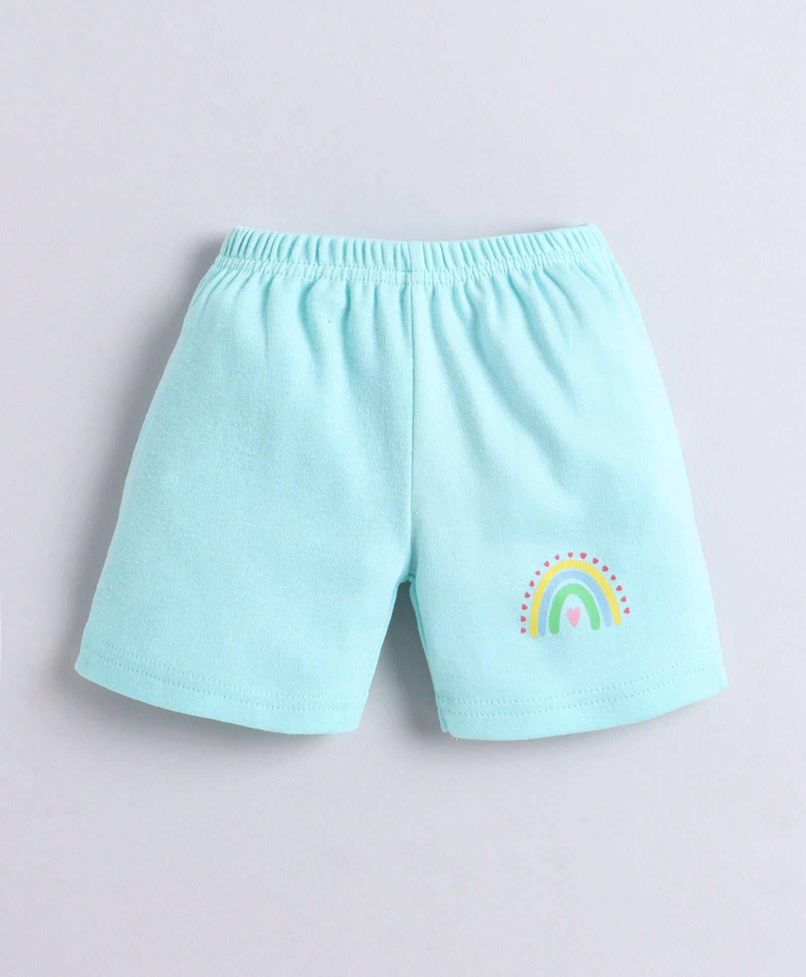 BUMZEE Pink & Mint Green Girls Shorts Pack Of 4