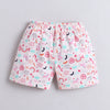 BUMZEE Pink & Mint Green Girls Shorts Pack Of 4