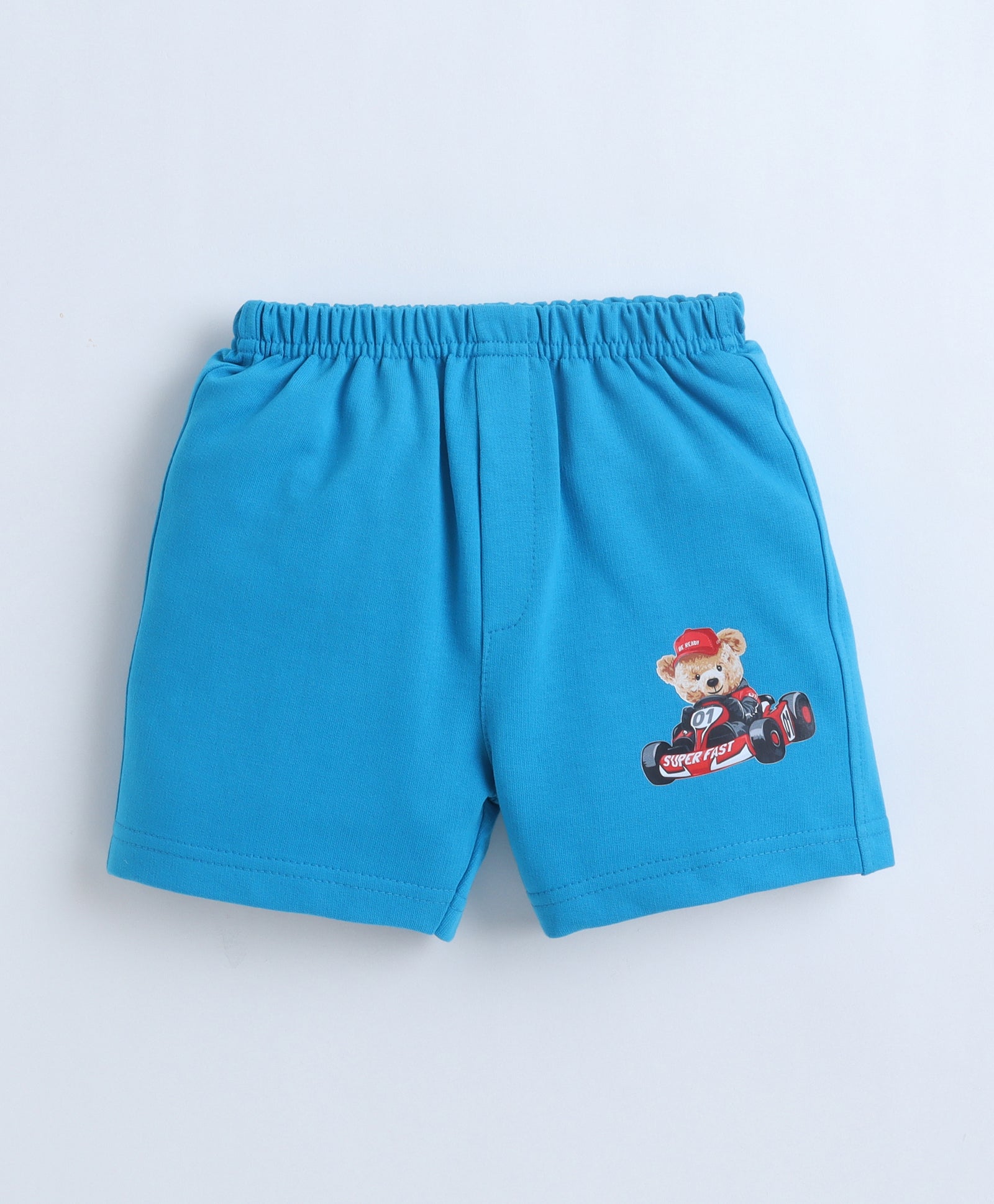 BUMZEE Blue & Mustard Boys Shorts Pack Of 2