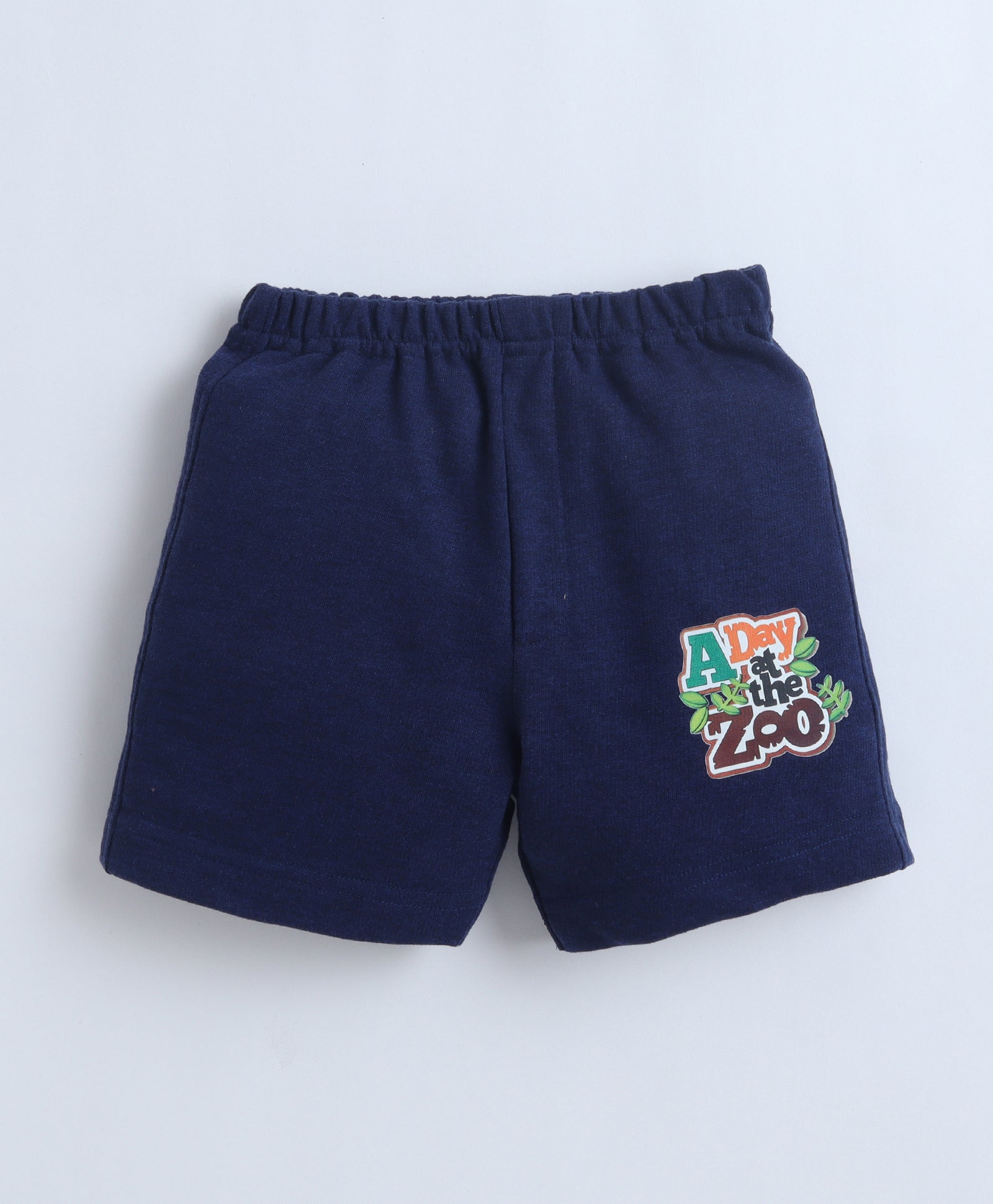 BUMZEE Beige & Navy Boys Shorts Pack Of 2