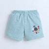 BUMZEE Red & Sea Green Boys Shorts Pack Of 2