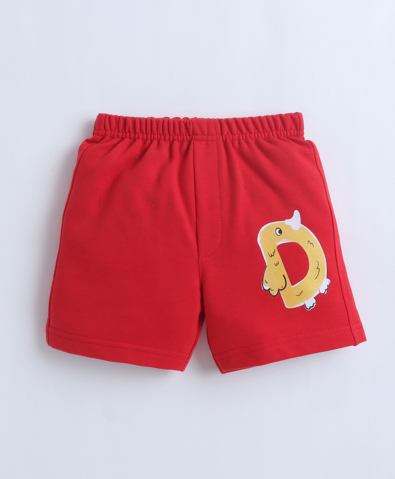 BUMZEE Red & Sea Green Boys Shorts Pack Of 2