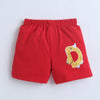 BUMZEE Red & Sea Green Boys Shorts Pack Of 2