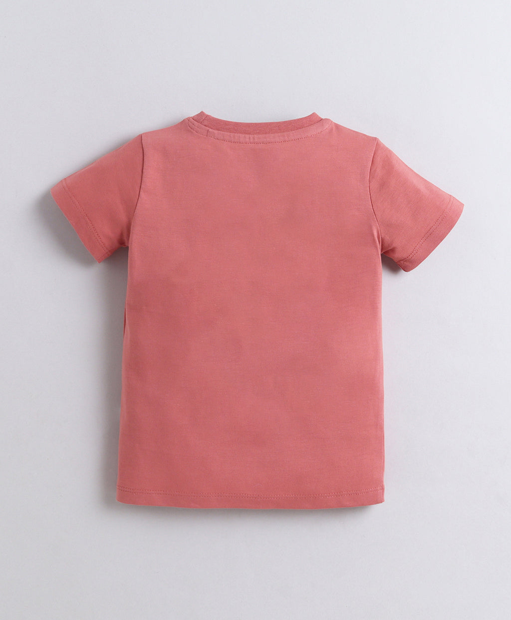 Bumzee Beige & Brick Red Graphic Print T-Shirt, Pack of 2, Half Sleeves