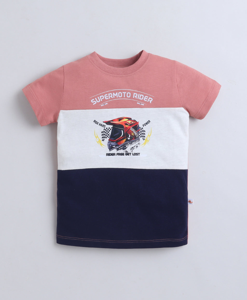 Bumzee Green & Brick Red Graphic Print T-Shirt, Pack of 2, Half Sleeves