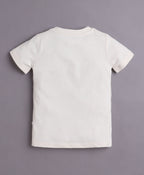 Bumzee Beige & Navy Animal Print T-Shirt, Pack of 2, Half Sleeves, 100% Cotton