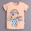 BUMZEE Peach & Green Girls Half Sleeves Cotton T-Shirts Pack Of 2