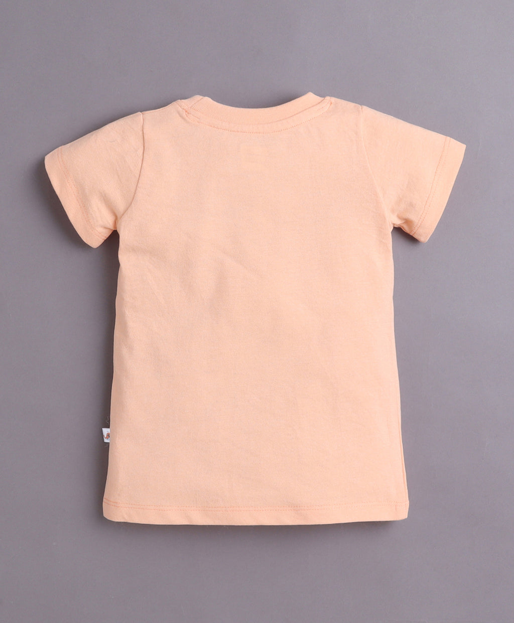 Bumzee Peach & Green Graphic Print T-Shirt, Pack of 2, Half Sleeves, 100% Cotton