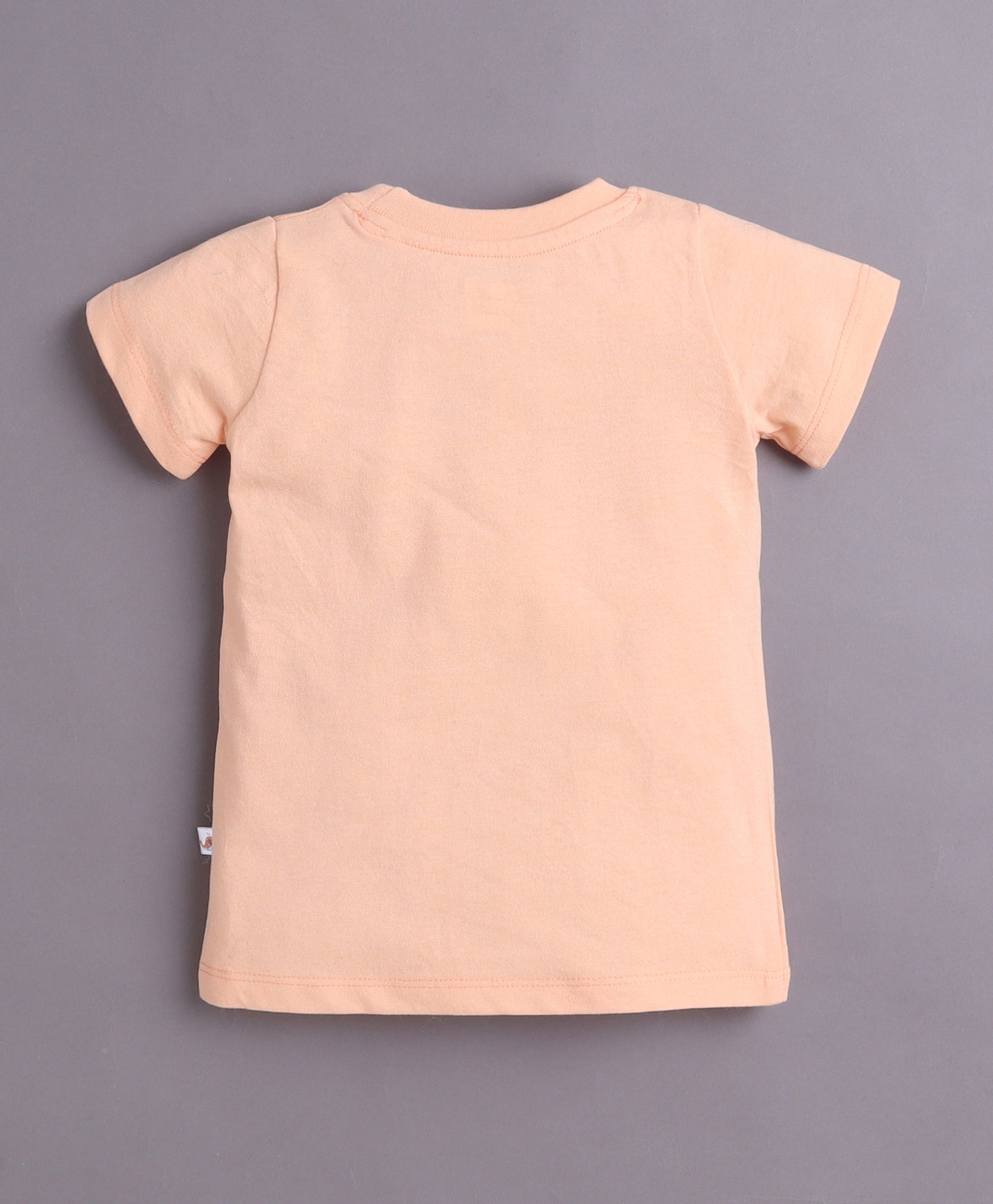 BUMZEE Peach & Green Girls Half Sleeves Cotton T-Shirts Pack Of 2