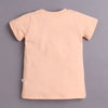 BUMZEE Peach & Green Girls Half Sleeves Cotton T-Shirts Pack Of 2
