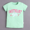 BUMZEE Peach & Green Girls Half Sleeves Cotton T-Shirts Pack Of 2