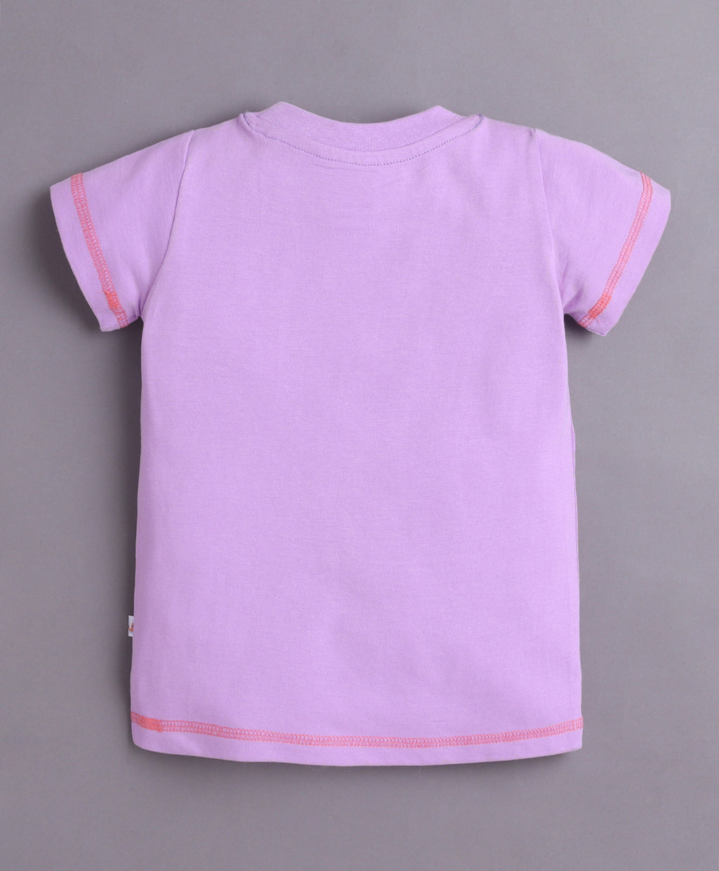 Bumzee Purple & Coral Graphic Print T-Shirt, Pack of 2, Half Sleeves, 100% Cotton