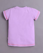 Bumzee Purple & Coral Graphic Print T-Shirt, Pack of 2, Half Sleeves, 100% Cotton