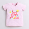 BUMZEE Pink & Black Girls Half Sleeves Cotton T-Shirts Pack Of 2