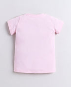 Bumzee Pink & Black Animal Print T-Shirt, Pack of 2, Half Sleeves, 100% Cotton