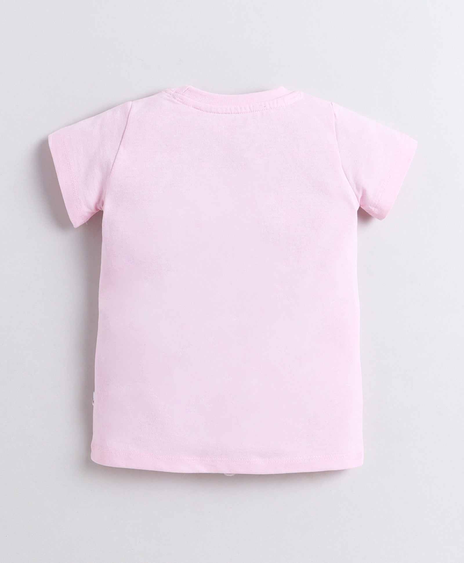 BUMZEE Pink & Black Girls Half Sleeves Cotton T-Shirts Pack Of 2