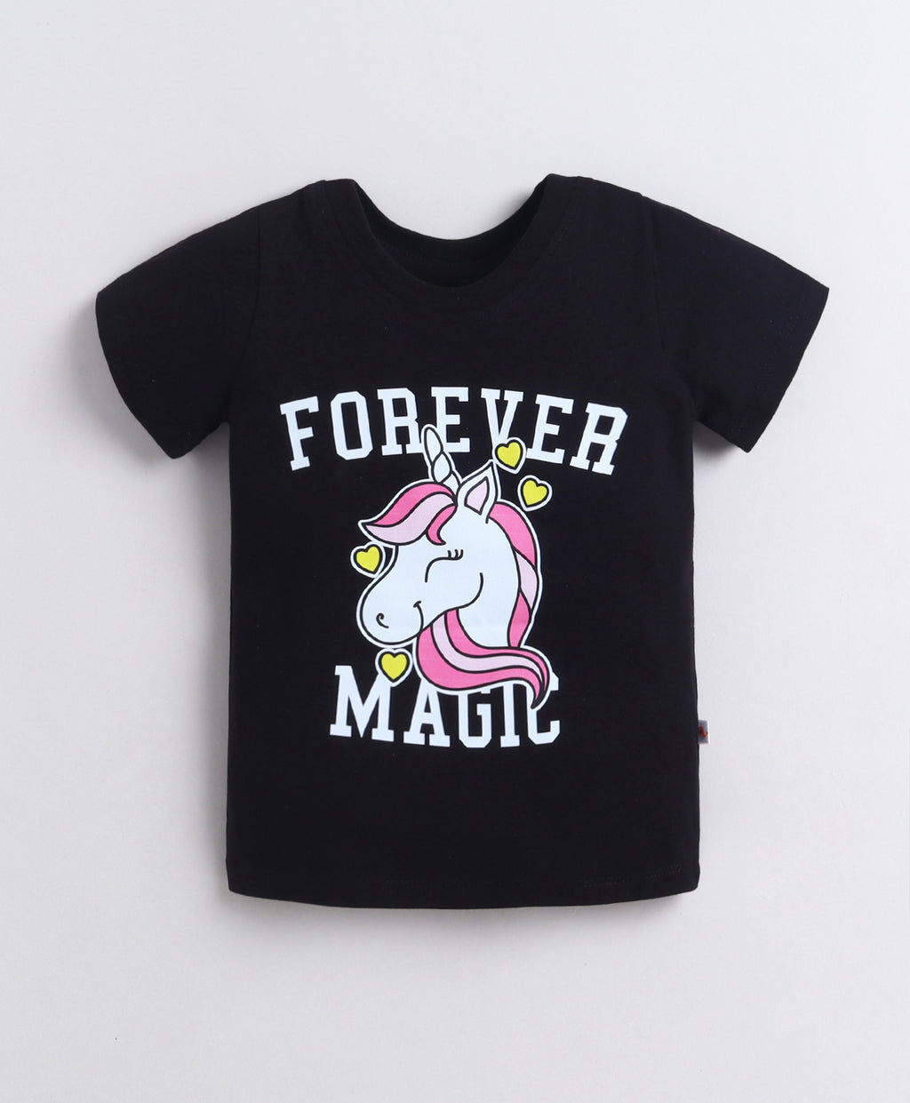 Bumzee Pink & Black Animal Print T-Shirt, Pack of 2, Half Sleeves, 100% Cotton