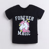BUMZEE Pink & Black Girls Half Sleeves Cotton T-Shirts Pack Of 2