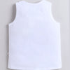 BUMZEE Orange & White Boys Sleeveless Cotton T-Shirts Pack Of 2