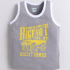 BUMZEE Black & Grey Boys Sleeveless Cotton T-Shirts Pack Of 2