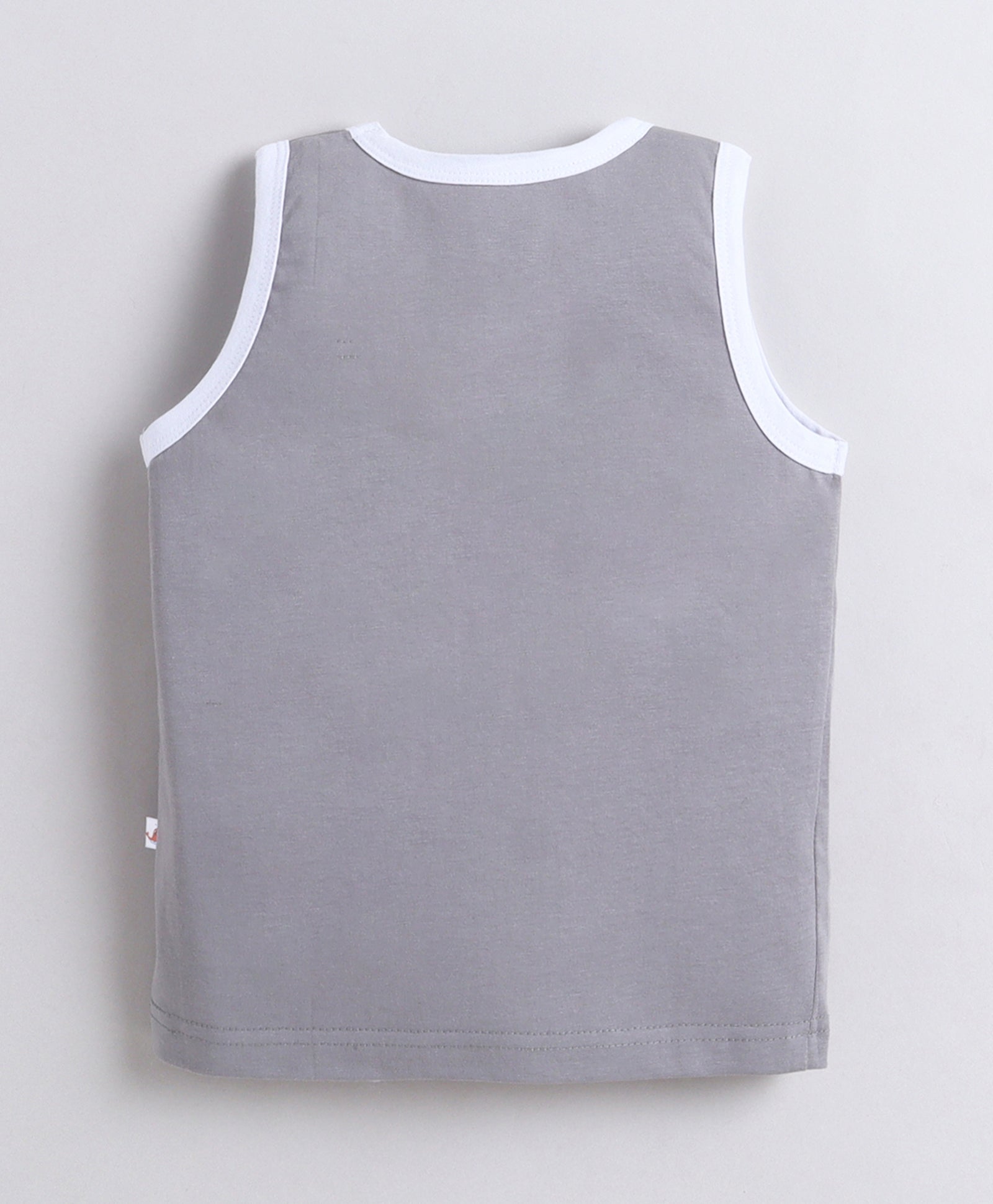 BUMZEE Black & Grey Boys Sleeveless Cotton T-Shirts Pack Of 2