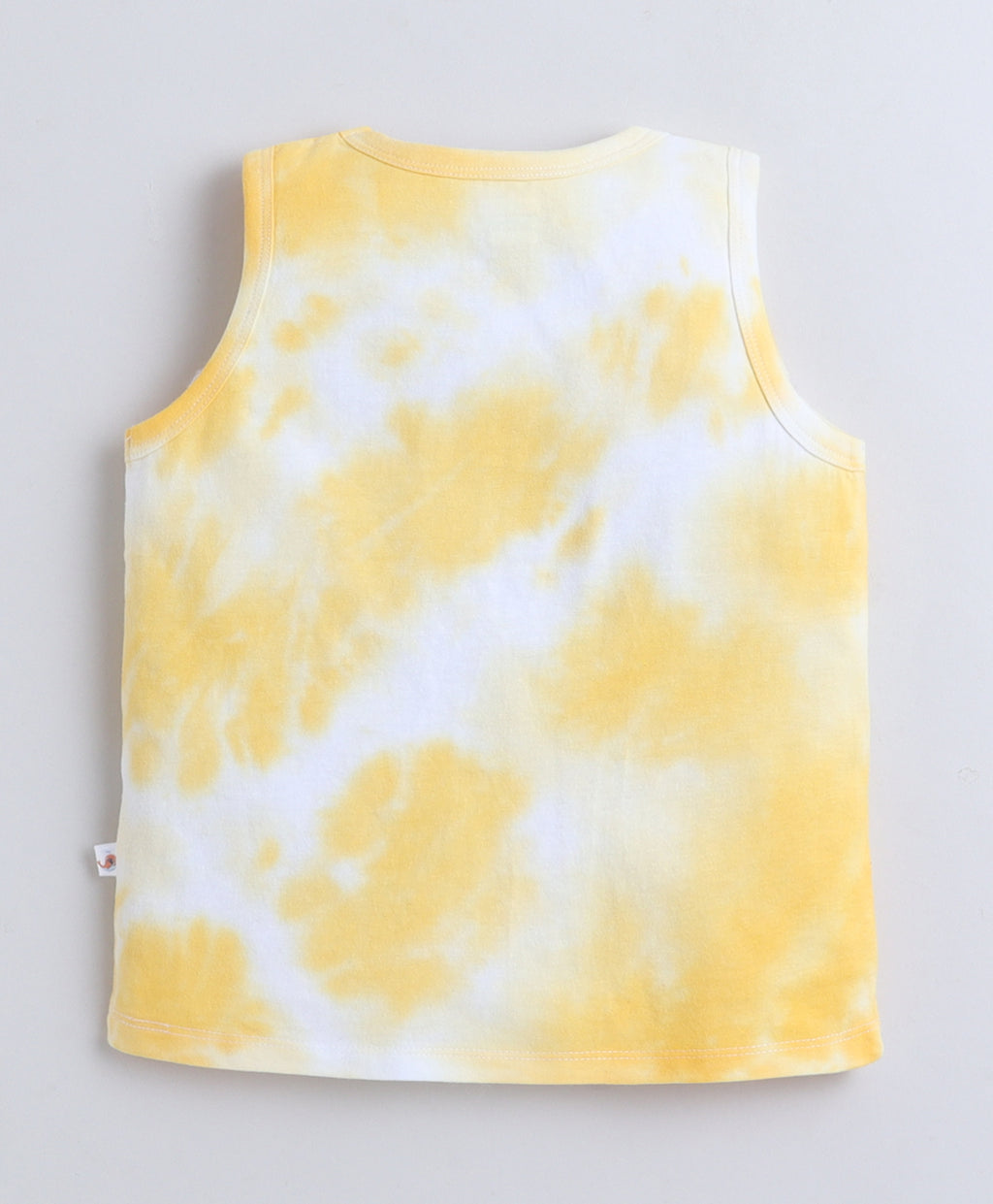 Bumzee Blue & Yellow Tie & Dye T-Shirt, Pack of 2, Sleeveless, 100% Cotton