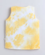 Bumzee Blue & Yellow Tie & Dye T-Shirt, Pack of 2, Sleeveless, 100% Cotton