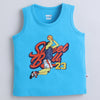BUMZEE Blue & Yellow Boys Sleeveless Cotton T-Shirts Pack Of 2