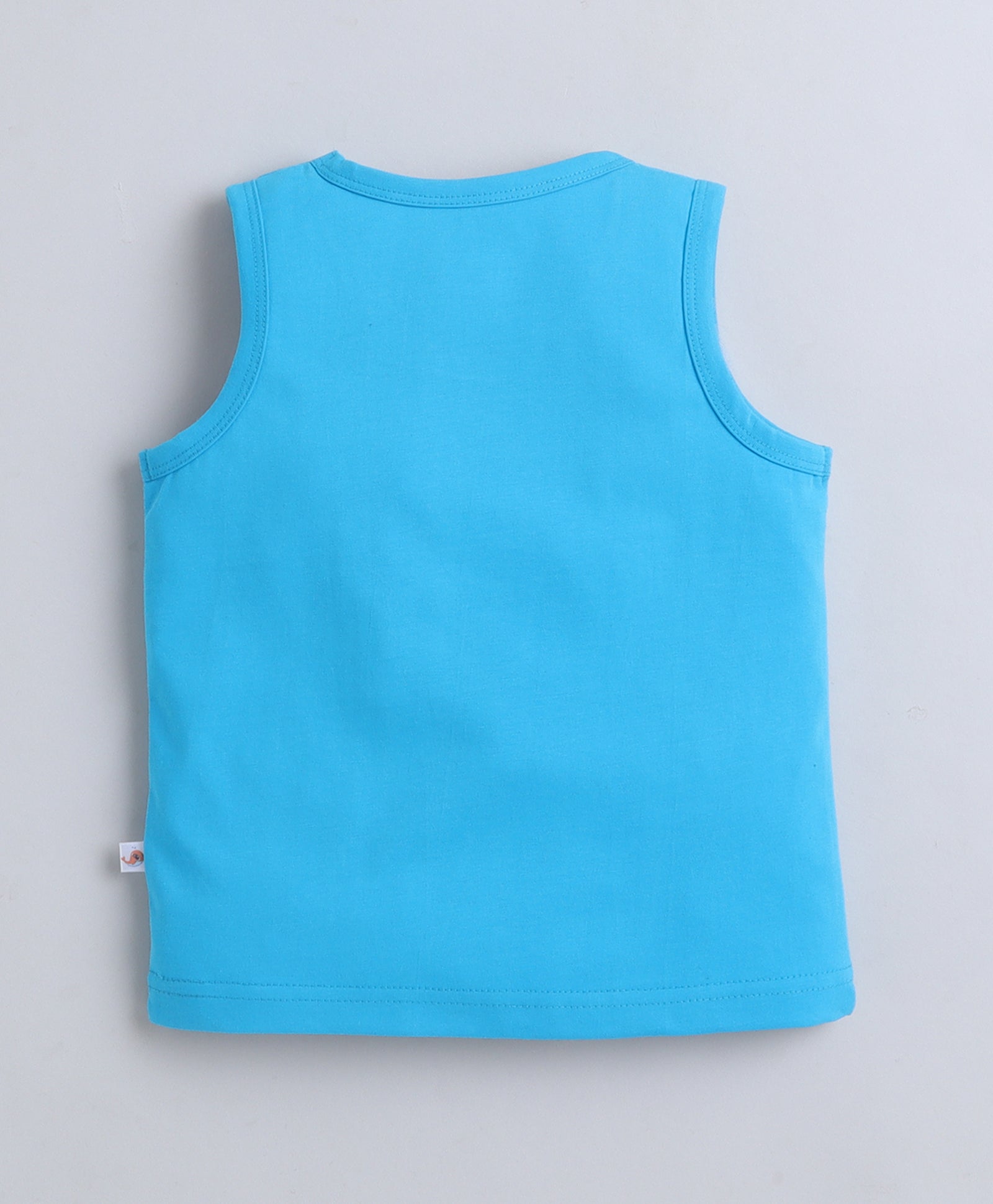 BUMZEE Blue & Yellow Boys Sleeveless Cotton T-Shirts Pack Of 2