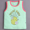 BUMZEE Green & Pink Girls Sleeveless Cotton T-Shirts Pack Of 2