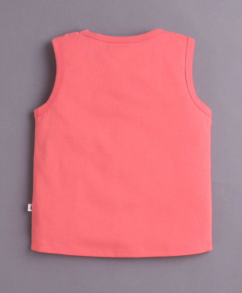 Bumzee Beige & Coral Animal Print T-Shirt, Pack of 2, Sleeveless, 100% Cotton