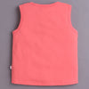 BUMZEE Beige & Coral Girls Sleeveless Cotton T-Shirts Pack Of 2