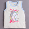 BUMZEE Beige & Coral Girls Sleeveless Cotton T-Shirts Pack Of 2