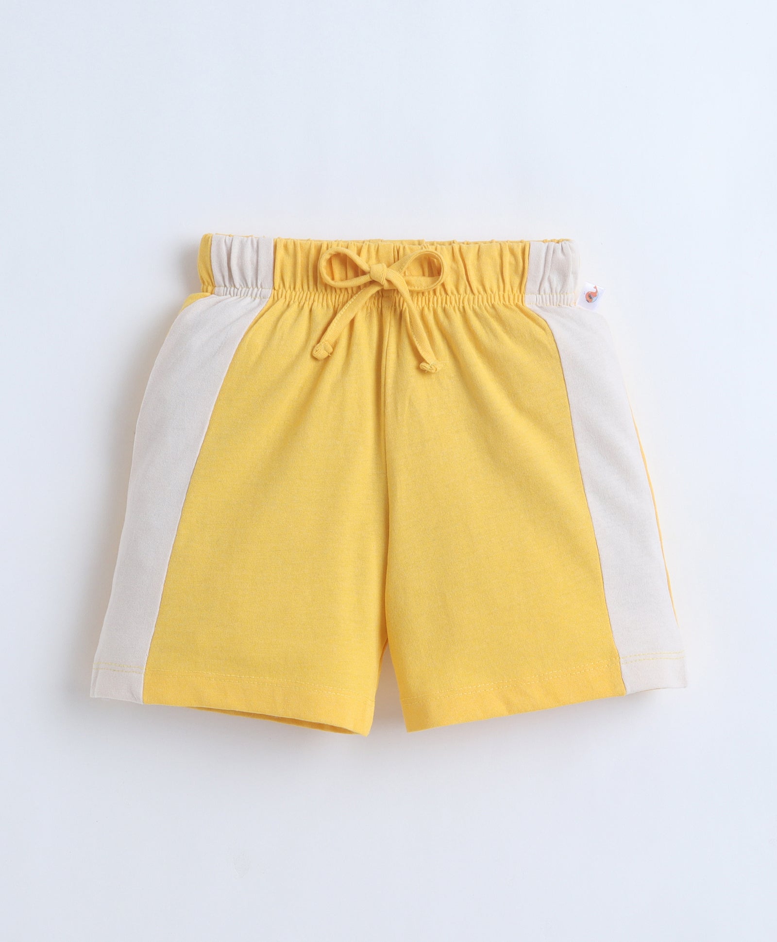 BUMZEE Yellow & Beige Boys Sleeveless T-Shirt & Short Set