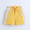 BUMZEE Yellow & Beige Boys Sleeveless T-Shirt & Short Set
